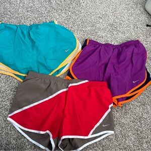 Nike Athletic Shorts Set - Teal, Purple, Red